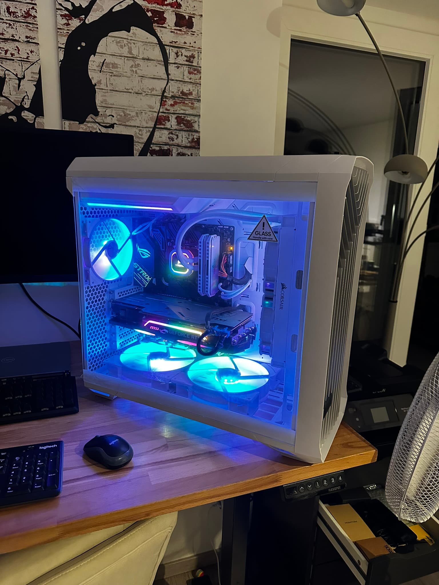 Poste informatique chez un client Access'PC à domicile à Caen